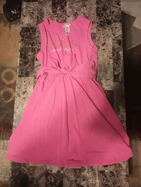 Guess Girls Hot Pink Knot-Front Casual Dress